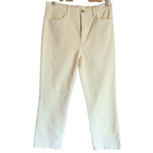 LOFT Wide Wale Corduroy Pants Women 8P Petite Coastal Academia Minimalist New